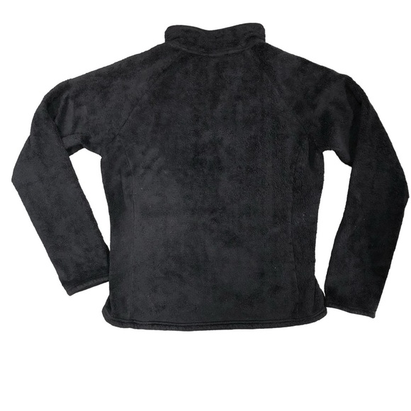 The North Face women’s‎ Medium Black Fuzzy 1/4 Zip Fleece Pullover Preowned - Picture 2 of 4